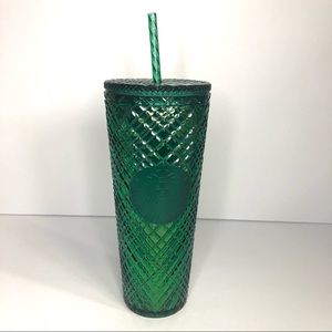 NEW Starbucks Spring Emerald Green Jeweled 24 oz Holiday Tumbler